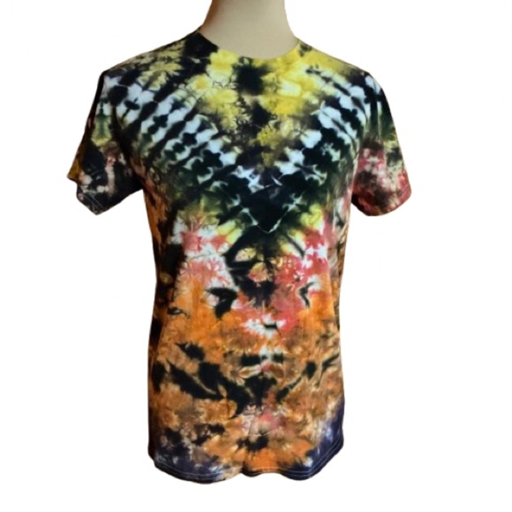 Autumn colors hippie chic tie dye t shirt